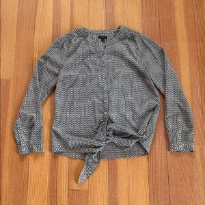 Talbots Petites Small button up patterned blouse